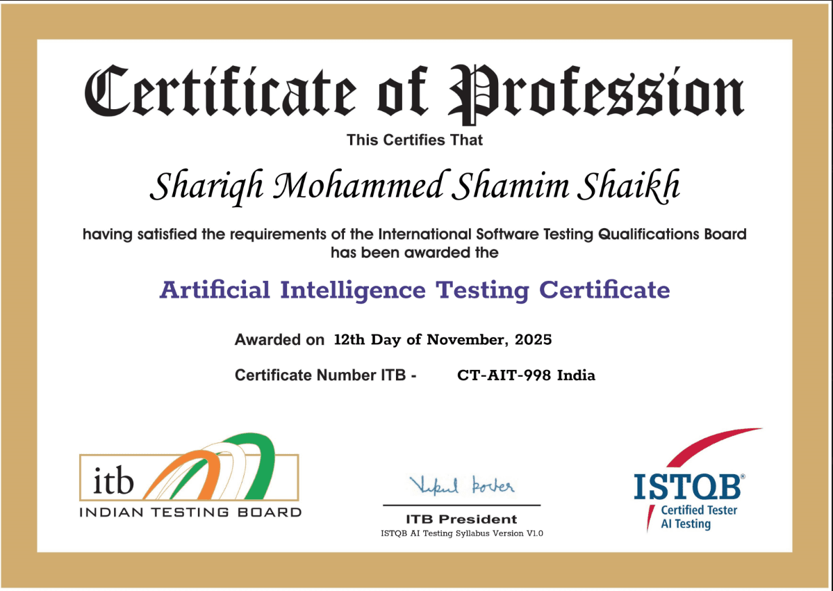ISTQB Certified - AI Testing