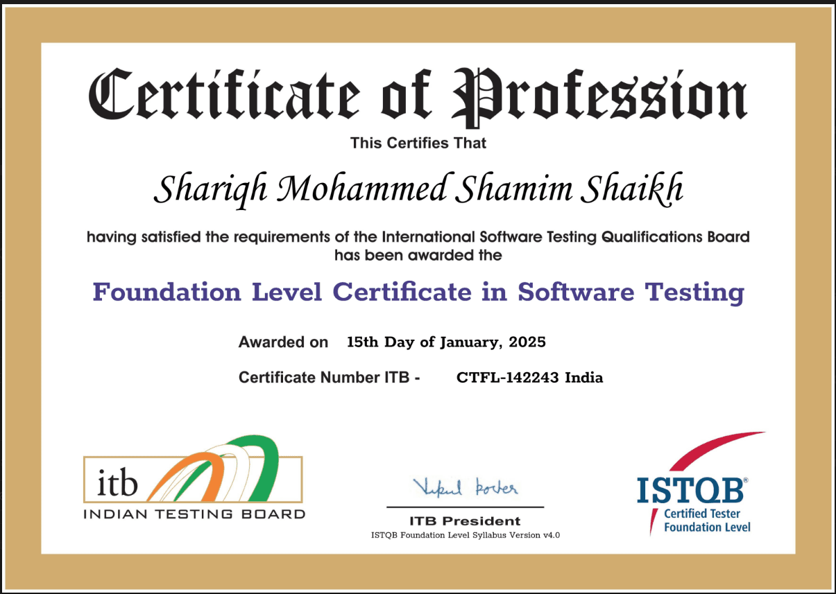 ISTQB Certified - Foundation Level
